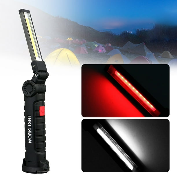 Magnetic LED COB Inspection Lamp Camping Work Light Rechargeable Cordless Torch